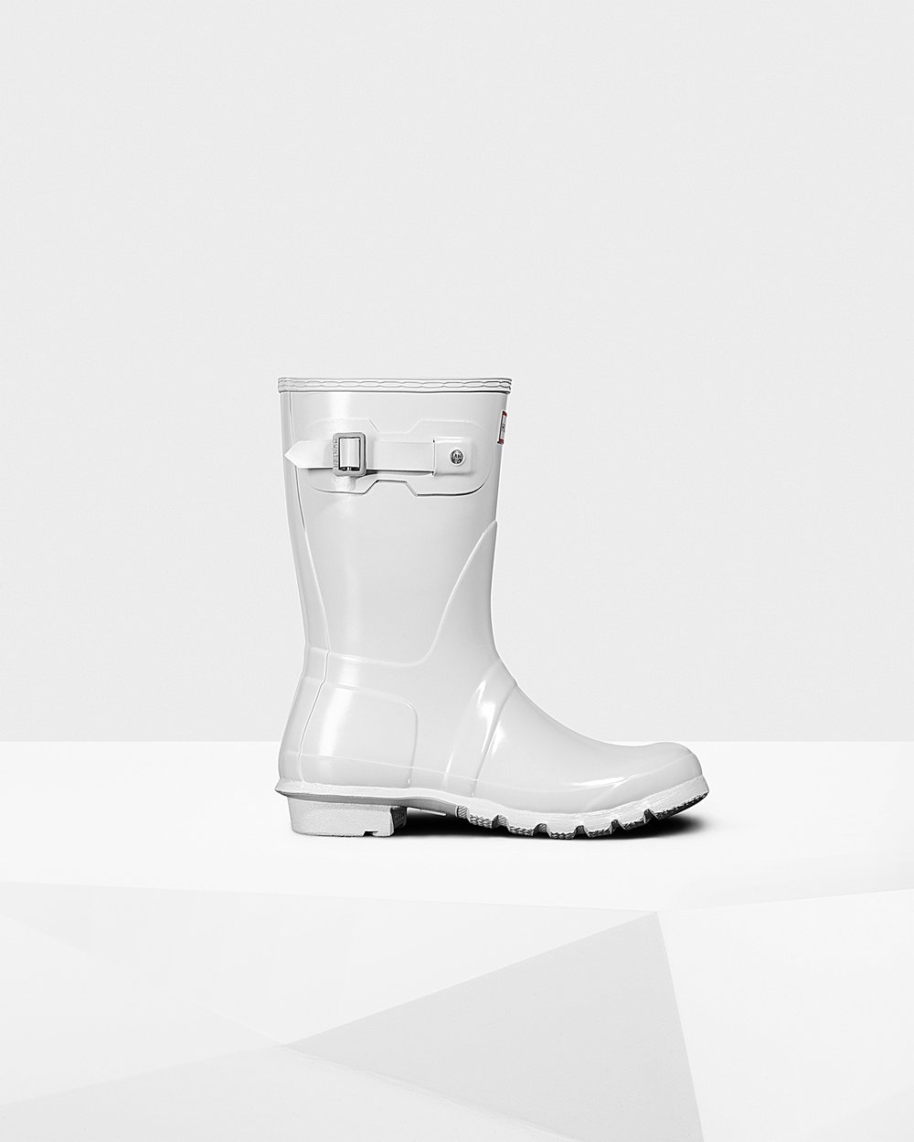 Hunter Original Gloss For Women - Short Rain Boots White | India YSMRZ9803